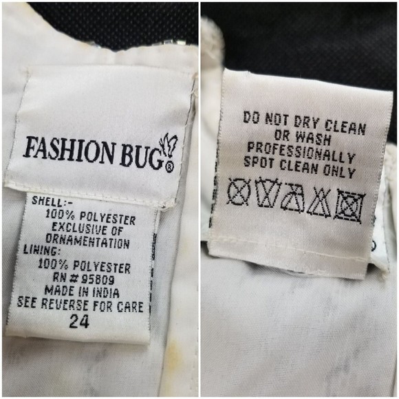 Fashion Bug White Beaded Formal Top Sz 24 (2X/3X) Wedding Party Mother of Bride - Picture 3 of 16